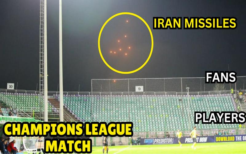 Disturbing Scenes As Football Fans Watch Iran Missiles Fly Across The Sky During AFC Champions League Match